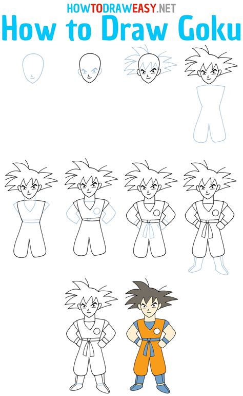 goku drawing step by step|More.